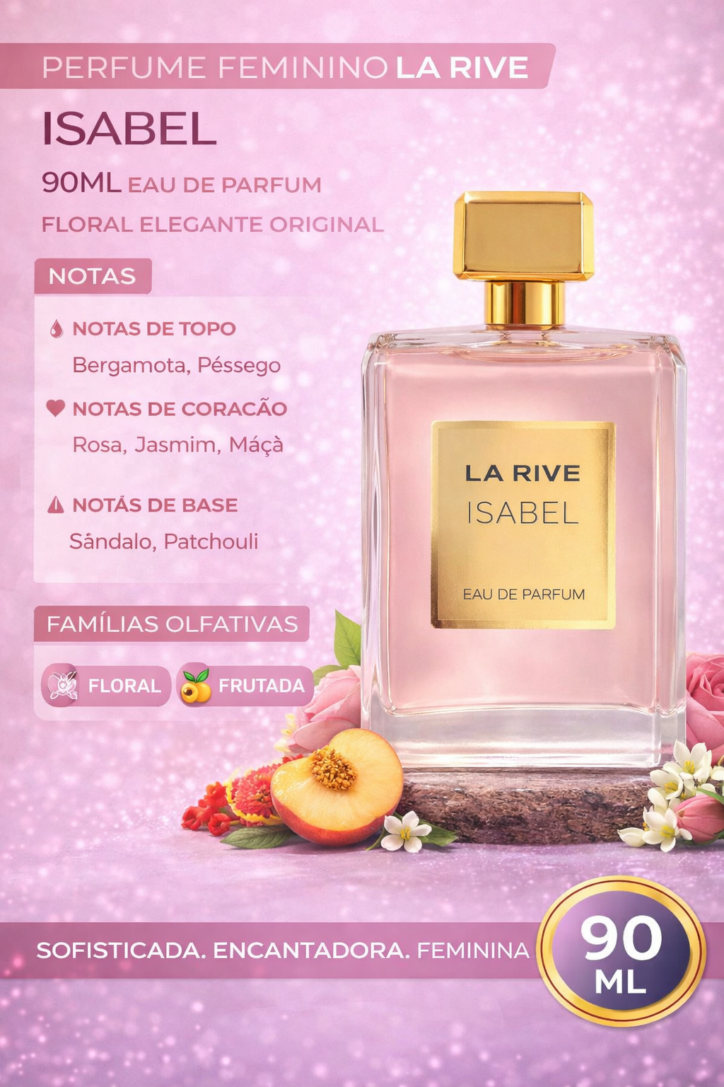 Perfume Feminino La Rive Isabel Eau de Parfum 90ml Floral Elegante Original